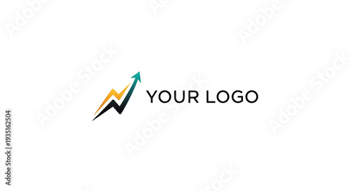 Modern financial growth arrow logo template for business success and brand identity design