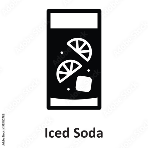 Iced Soda Vector Icon which can easily modify or edit