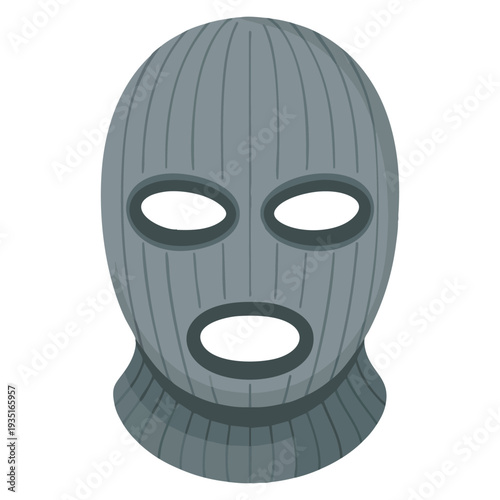 Cartoon prison mask to close the face of the offender from witnesses vector symbol stock illustration ideal for crime justice themed artwork