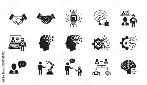 Artificial intelligence concepts and business partnerships in modern technology