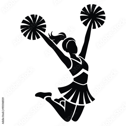 Cheerleader vector illustration design perfect for sports mascot school spirit cartoon character sticker print and energetic performance themed artwork