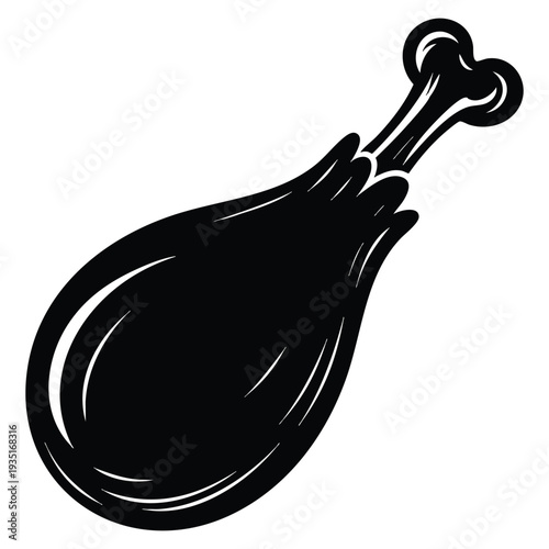 Chicken leg vector illustration design element suitable for food menu restaurant branding and tasty meat concept projects