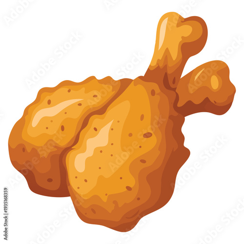 Chicken thighs icon vector fried chicken icon isolated chicken legs illustration perfect for fast food menu restaurant branding or snack themed artwork