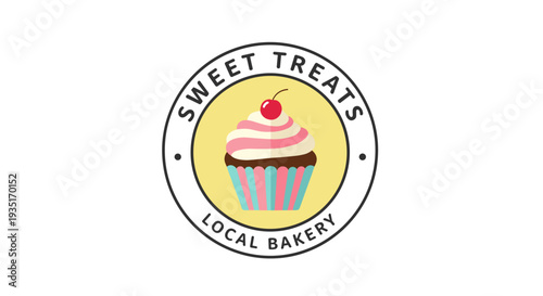 Colorful Cupcake Logo for Bakery Business.