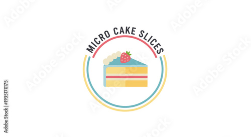 Colorful Micro Cake Slices Logo Design.