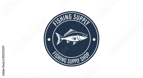 Fishing Supply Shop Logo with Fish.