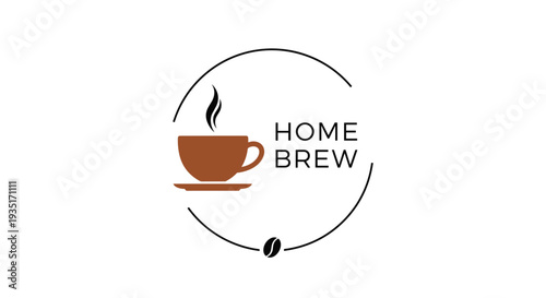 Steaming Coffee Cup Logo Design Element.