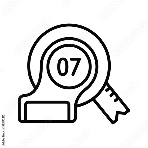 Magnifying glass focusing on the number seven with a keyhole shape