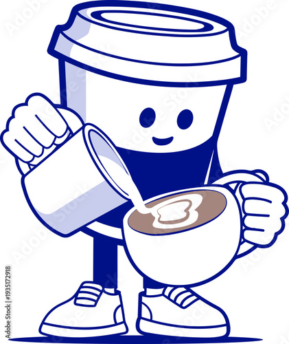 illustration concept for coffee shop and pastry