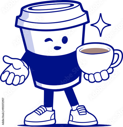 illustration concept for coffee shop and pastry