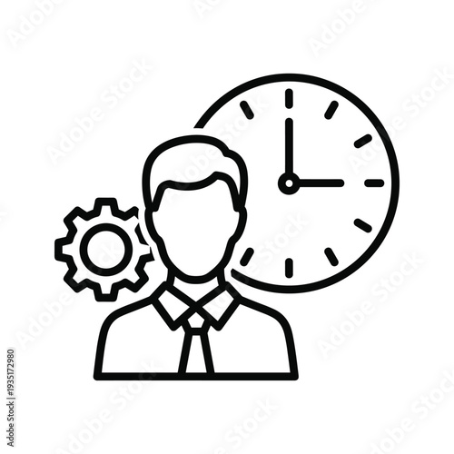 Professional managing time and productivity with efficiency and precision
