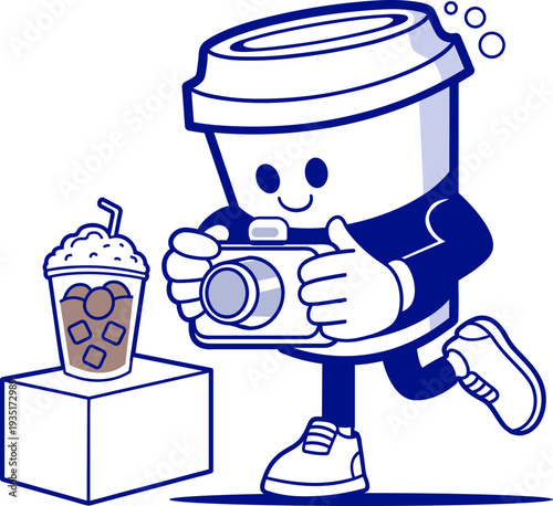 illustration concept for coffee shop and pastry