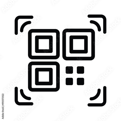 Qr code being scanned by a smartphone camera with scan lines