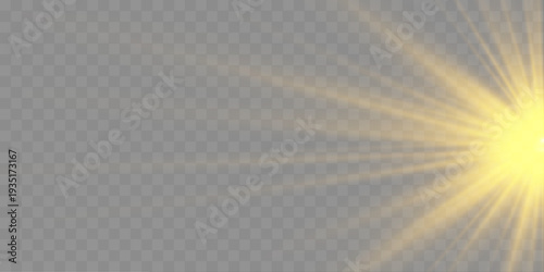 Soft yellow sun rays shimmer across a radiant abstract sky. Light gradients and glowing streaks create motion, depth, and dreamy visual energy. Perfect for artistic digital visuals vector