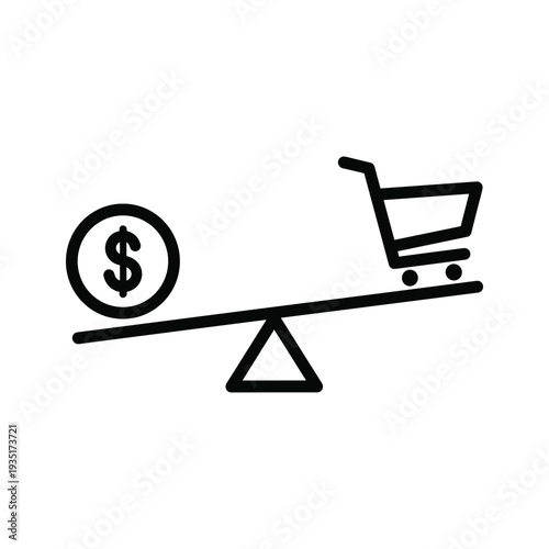 Balancing cost and convenience in shopping decisions with a scale illustration