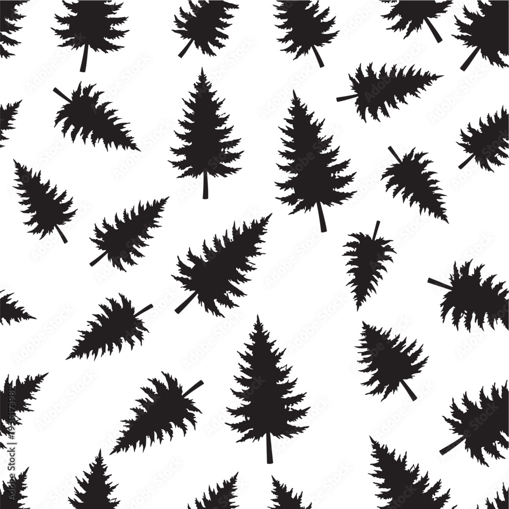 Fototapeta premium seamless pattern with fern leaves