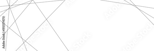 Irregular straight lines in a loose abstract pattern. Thin black stripes maintaining a simple and structured layout. Banner design with clear area for headline placement. Modern creative background