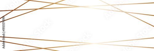 Abstract gold stripes pattern on white backdrop with dynamic flowing lines. Banner with space for text. Minimal golden design for elegant branding