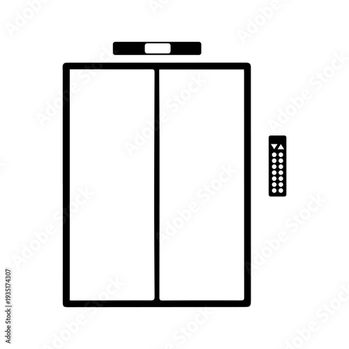 Elevator Button Panel Illustration – Flat Style.