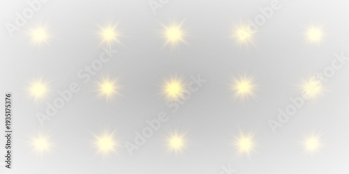 A cute collection of glowing suns floats across a luminous abstract canvas. Light layers and radiant beams add motion, depth, and happy visual charm. 