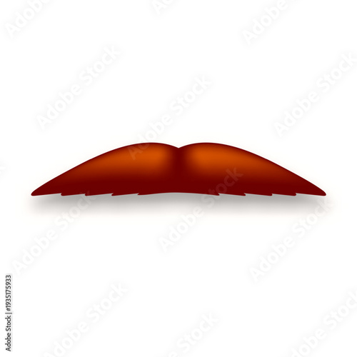 Mustache icon in classic style. Hipster, barber, retro, vintage facial hair symbol for logo, branding, poster, sticker, fashion, barbershop and design projects. Vector illustration