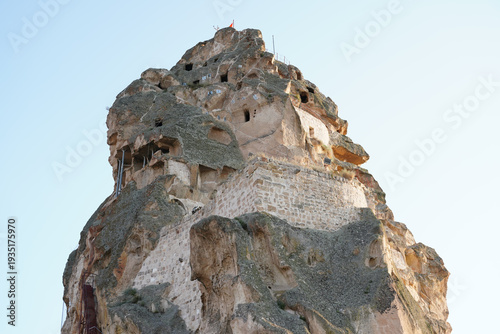 Ortahisar Castle in Nevsehir, Turkiye