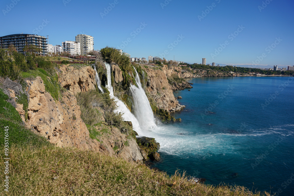 Naklejka premium Duden Waterfall in Antalya, Turkiye