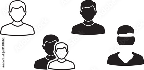 Black and white line people line black and white silhouettes human figures faceless