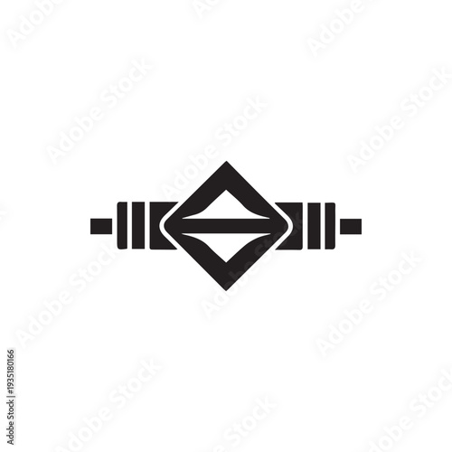 Modern Abstract Symmetrical Geometric Shape Vector Illustration Design