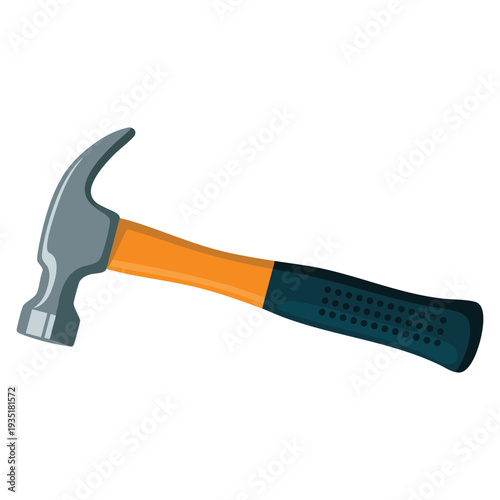 Classic claw hammer vector illustration suitable for DIY tools construction repair home improvement and hardware themed projects