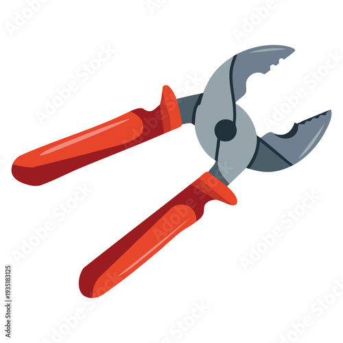 Construction tool equipment plier vector illustration isolated for hardware repair and industry concept