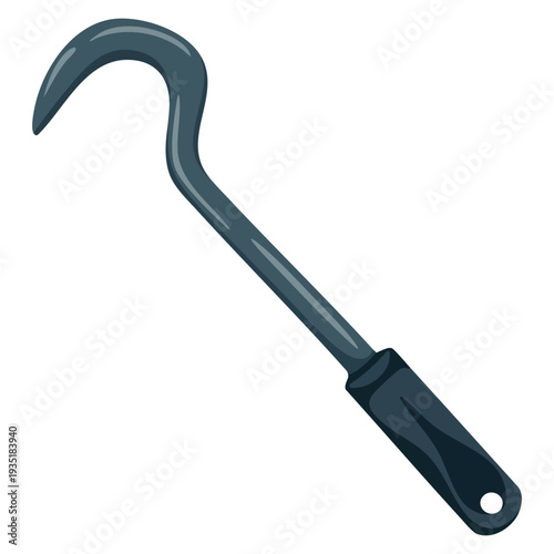 Crowbar cartoon icon isolated on white background crime symbol stock vector illustration perfect for danger alert security and law related design