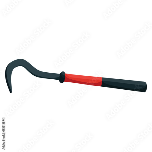 Crowbar icon in cartoon style isolated on white background crime symbol stock vector illustration suitable for security law and danger concept