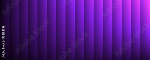 Abstract neon violet gradient background. UV filter striped color background. Horizontal wide graphic with aesthetic ribbed fractal glass effect. Ribbed glass blur template