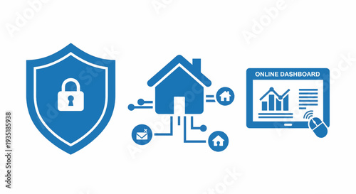 A smart home security system with online dashboard and protection