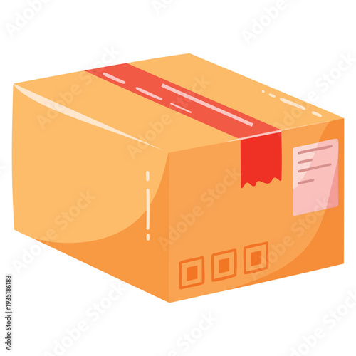 Delivery service parcel icon vector illustration perfect for shipping logistics ecommerce transport package and courier themed artwork