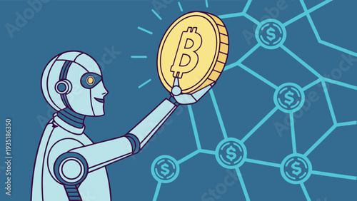 Artificial Intelligence and Robotic Automation Concept Illustrations Set for Business, Finance, Healthcare, and Education