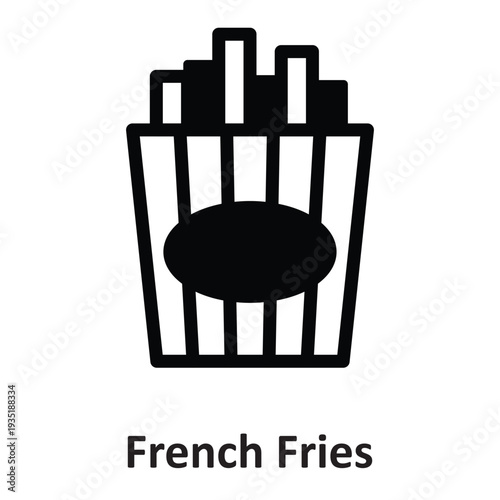 French Fries Vector Icon which can easily modify or edit