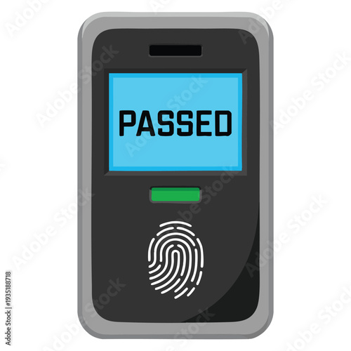 Fingerprint scanner biometric flat color vector illustration template design ideal for security authentication technology access control and digital identity themes