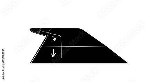 exiting the pit stop in Formula 1, black isolated silhouette