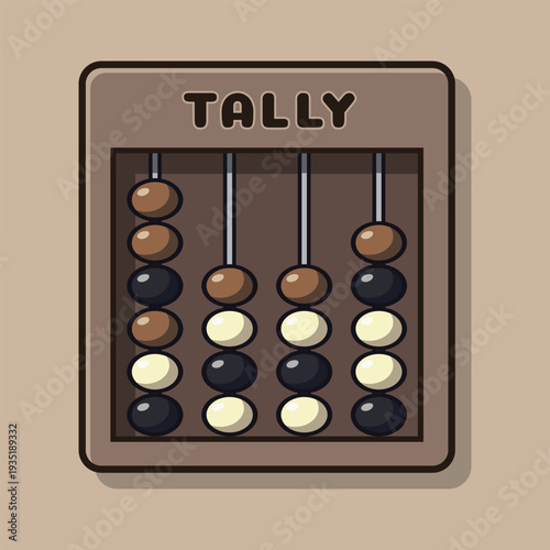 Tally Abacus Scoreboard Illustration