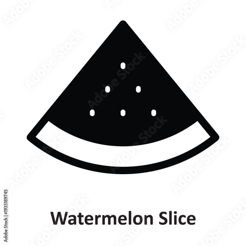 Watermelon Slice Vector Icon which can easily modify or edit