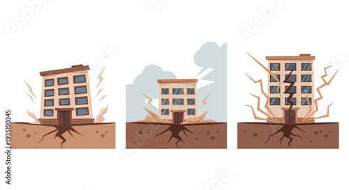 Termite Damaging Building Structure in Stages.