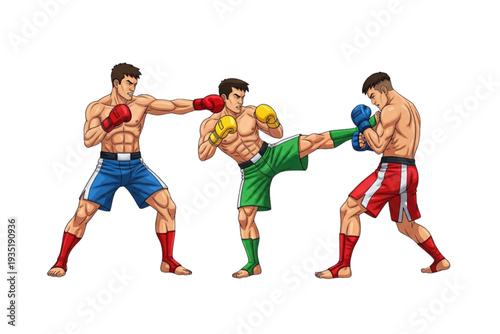 fighting MMA players