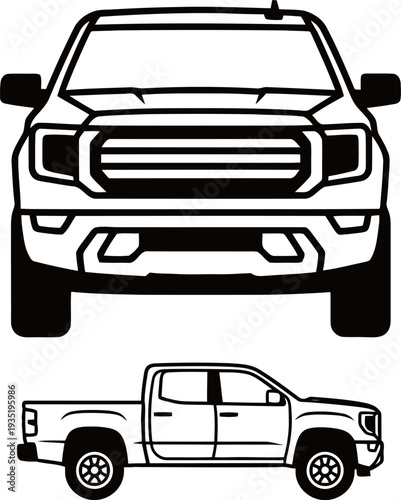 Pickup Truck Silhouettes