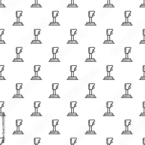 Outlining car gear stick shifters on a white background representing automotive transmission
