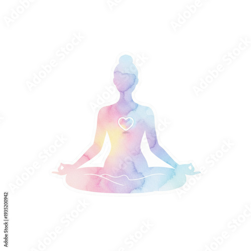 yoga woman in lotus position