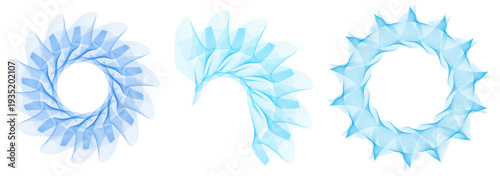 Abstract Digital Swirl Shapes — Halftone Data Flow Pattern, Futuristic Motion, Generative Design Background