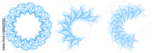 Abstract Digital Swirl Shapes — Halftone Data Flow Pattern, Futuristic Motion, Generative Design Background