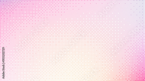 Digital technology background featuring abstract dotted pattern and gradient mesh. Cyber grid with luminous pixels creates futuristic tech atmosphere for presentations.